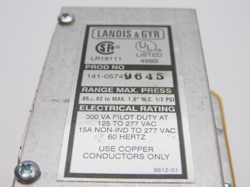 LANDIS&GYR 141-0574 277VAC 15A 1/2PSI NSMP