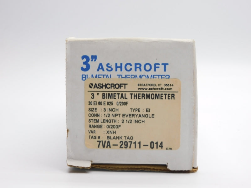 ASHCROFT 30EI60E025-0/200F NSMP