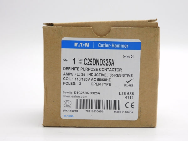EATON C25DND325A SER. D1 110/120VAC 25A NSMP