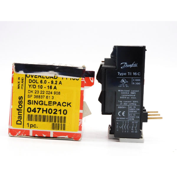 DANFOSS TI16C 047H0210 600VAC 6.0-9.2A NSMP