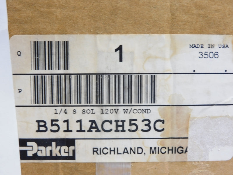 PARKER B511ACH53C 120V 1/4" 150PSI NSMP