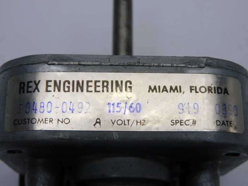 REX ENGINEERING P0480-0492 115V NSNP