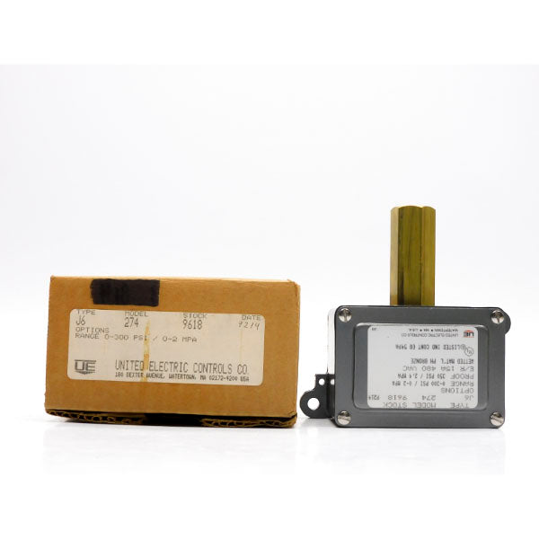 UNITED ELECTRIC J6-274 480VAC 15A 0-300PSI NSMP