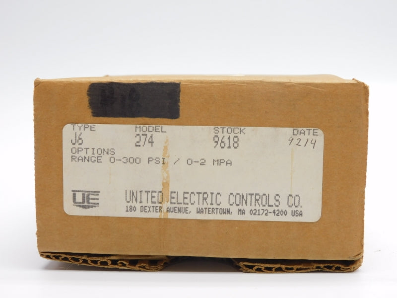 UNITED ELECTRIC J6-274 480VAC 15A 0-300PSI NSMP