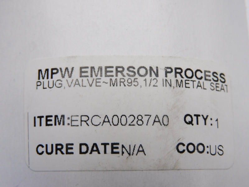 MPW EMERSON PROCESS ERCA00287A0 1/2" NSMP