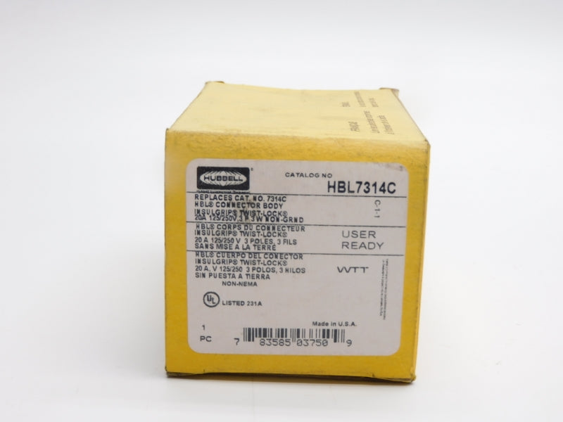 HUBBELL HBL7314C 125/250V 20A NSMP