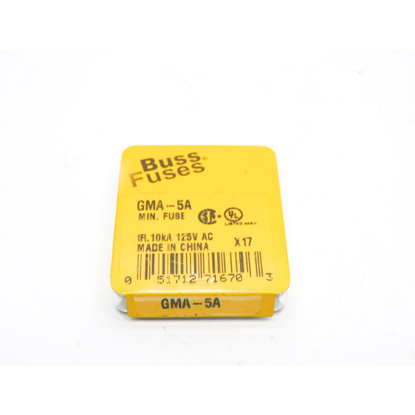 BUSS GMA-5A 125VAC 5A (PKG OF 5) NSMP