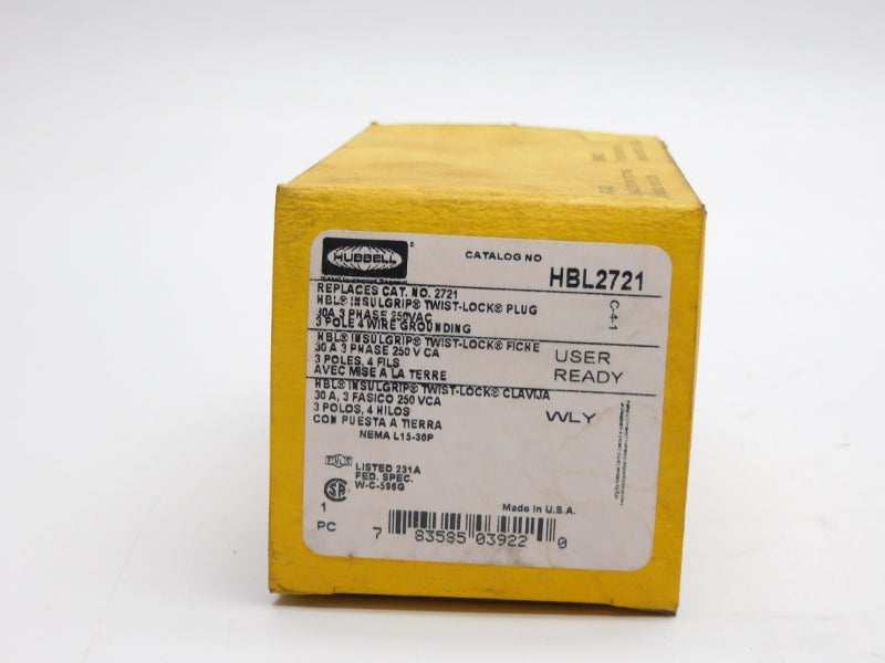 HUBBELL HBL2721 250VAC 30A NSMP