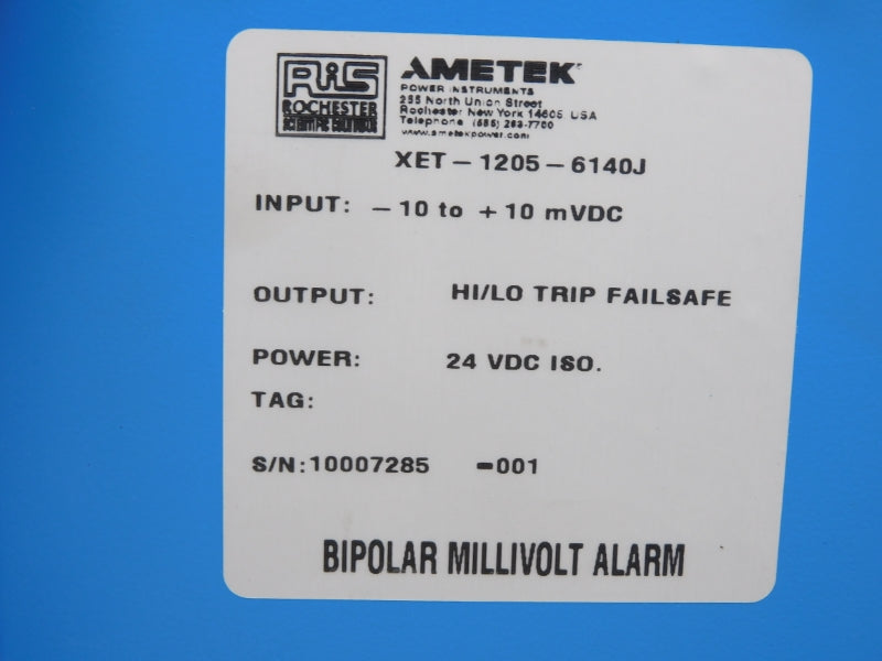 AMETEK RIS XET-1205-6140J 24VDC NSNP