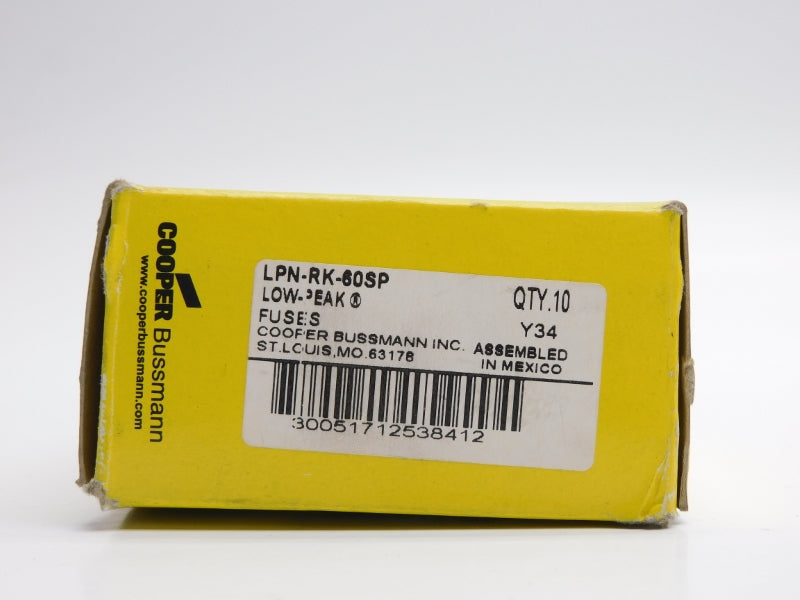 COOPER BUSSMANN LPN-RK-60SP 250VAC 60A (PKG OF 10) NSMP