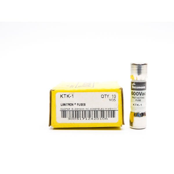 COOPER BUSSMANN KTK-1 600VAC 1A (PKG OF 10) NSMP