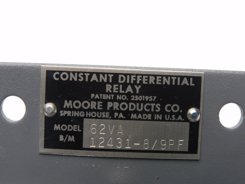 MOORE PRODUCTS 62VA 12431-8/9PF NSNP