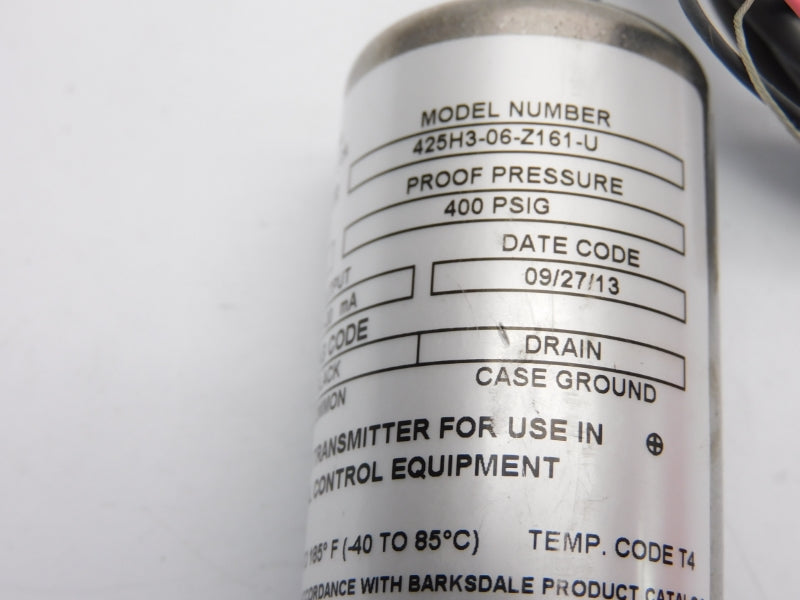 BARKSDALE 425H3-06-Z161-U 12-28VDC 0-160PSI NSNP
