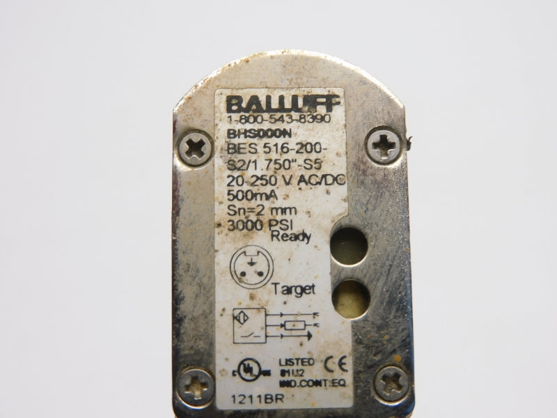 BALLUFF BES516-200-S2/1.750"-S5 BHS000N 20-250VAC/DC 3000PSI UNMP