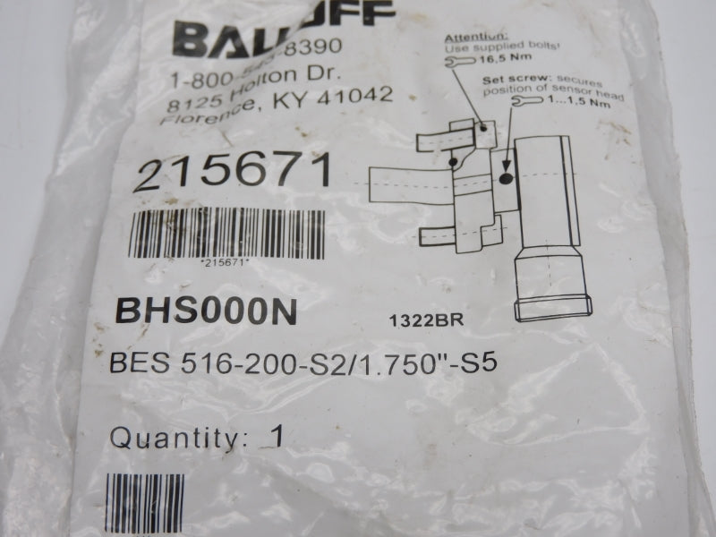BALLUFF BES516-200-S2/1.750"-S5 BHS000N 20-250VAC/DC 3000PSI NSMP