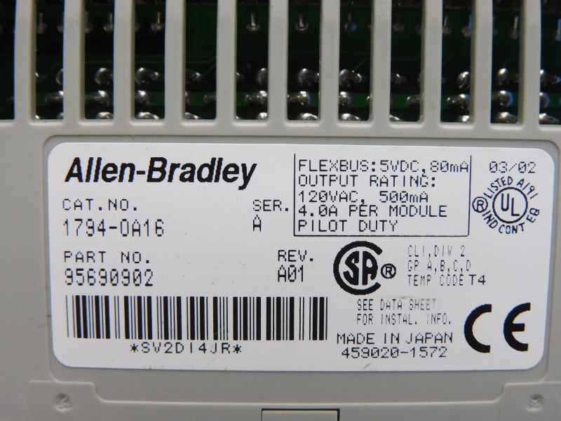 ALLEN BRADLEY 1794-OA16 SER. A 120VAC 4.0A UNMP