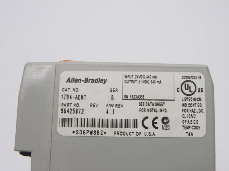 ALLEN BRADLEY 1794-AENT SER. B F/W 4.1 24VDC NSNP