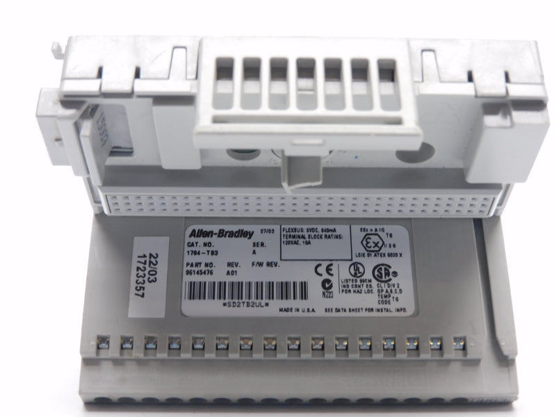 ALLEN BRADLEY 1794-TB3 SER. A 120VAC 10A REV. A01 UNMP