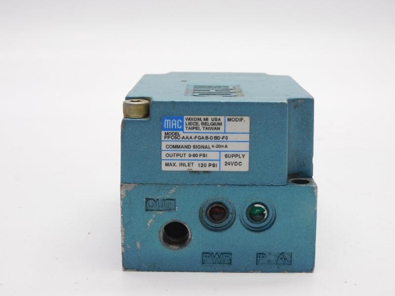 MAC PPC5C-AAA-FGAB-DBD-F0 24VDC 120PSI UNMP