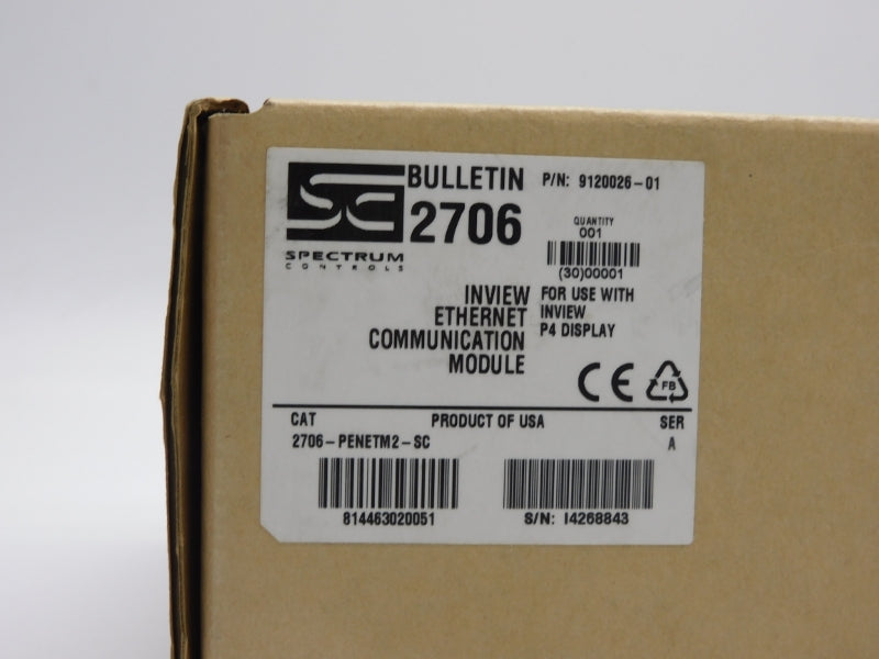 SPECTRUM CONTROLS 2706-PENETM2-SC SER. A 9120026-01 5VDC NSMP