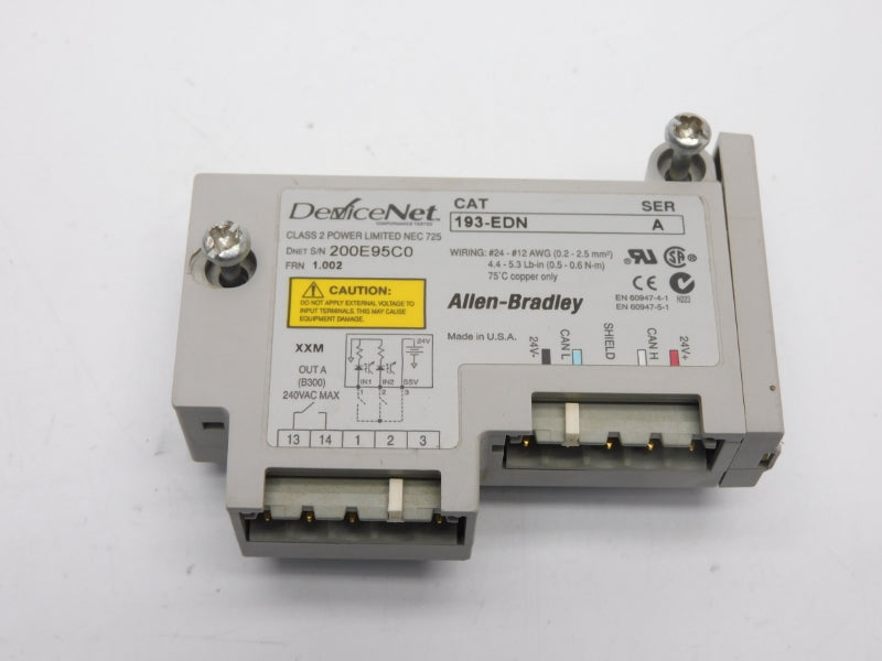 ALLEN BRADLEY 193-EDN SER. A F/W 1.002 240VAC UNMP