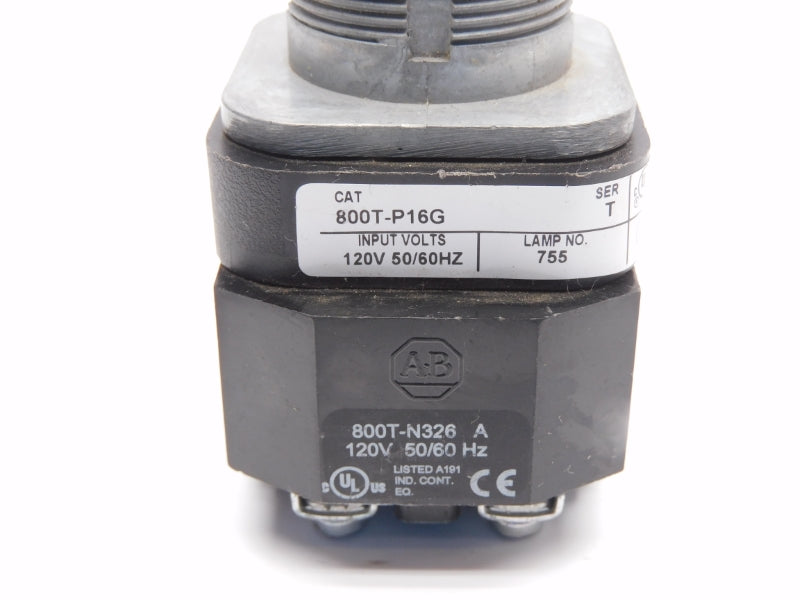 ALLEN BRADLEY 800T-P16G SER. T 120V (NO LENS) UNMP