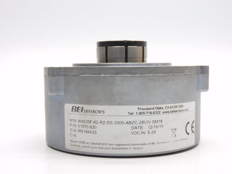 BEI XHS35F-62-R2-SS-2000-ABZC-28V/V-SM18 01070-630 5-28VDC UNMP