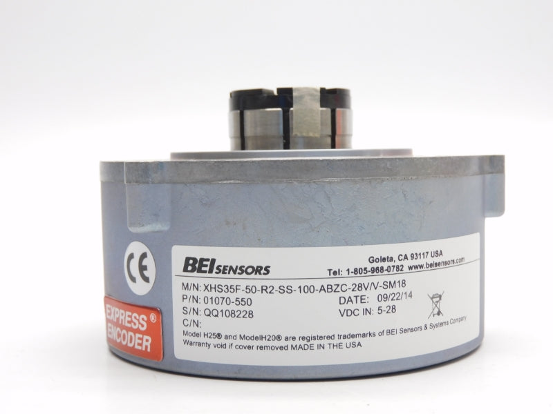 BEI XHS35F-50-R2-SS-100-ABZC-28V/V-SM18 01070-550 5-28VDC NSNP