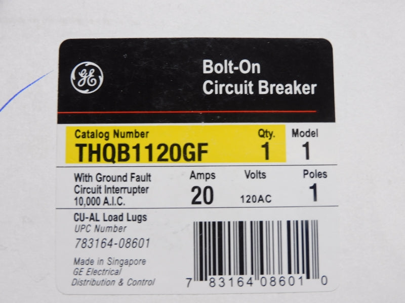 GENERAL ELECTRIC THQB1120GF 120VAC 20A NSMP