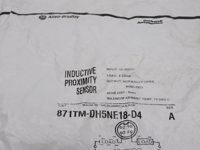 ALLEN BRADLEY 871TM-DH5NE18-D4 SER. A 10-30VDC NSMP