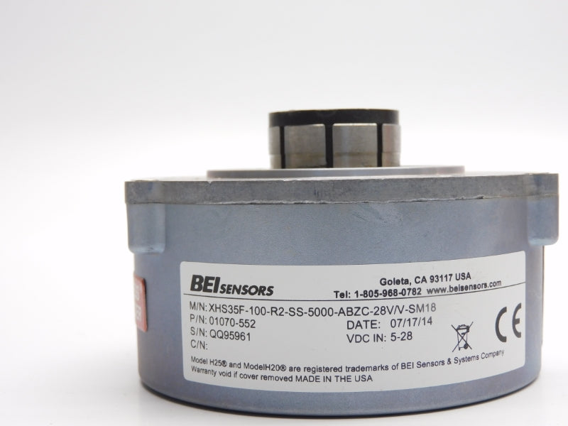 BEI XHS35F-100-R2-SS-5000-ABZC-28V/V-SM18 01070-552 5-28VDC NSNP