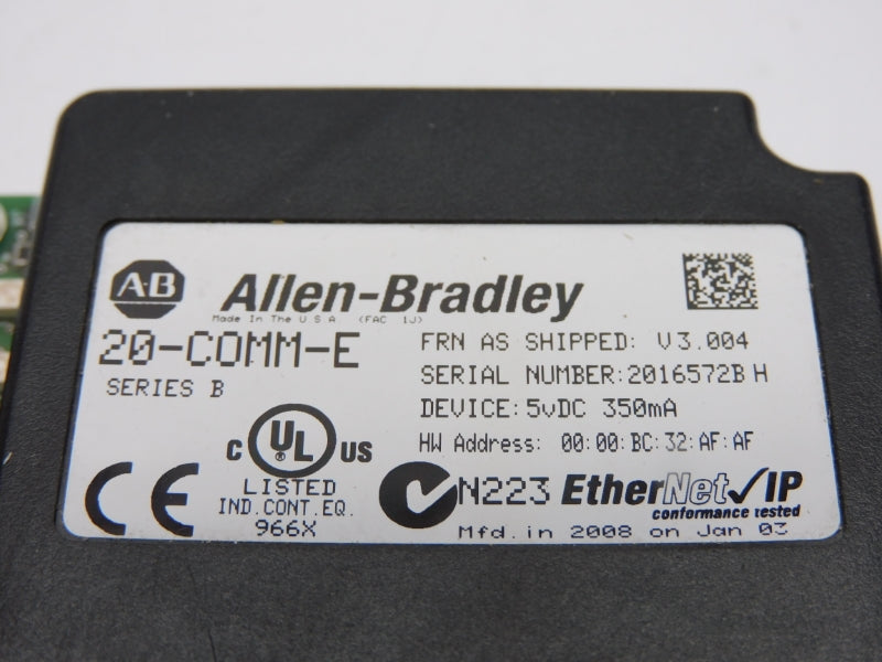ALLEN BRADLEY 20-COMM-E SER. B F/W 3.004 5VDC UNMP