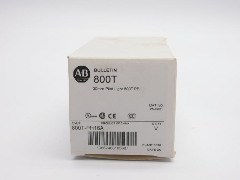 ALLEN BRADLEY 800T-PH16A SER. V 120V (WH) NSMP
