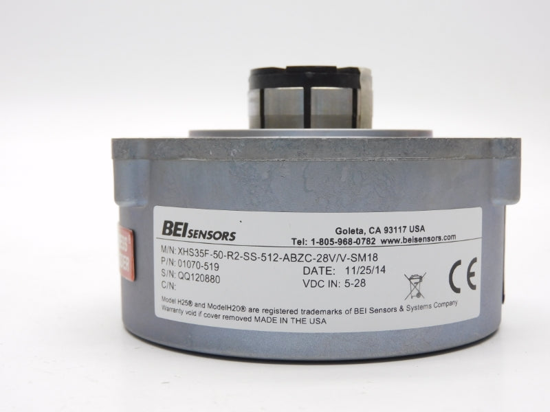 BEI XHS35F-50-R2-SS-512-ABZC-28V/V-SM18 01070-519 5-28VDC NSNP