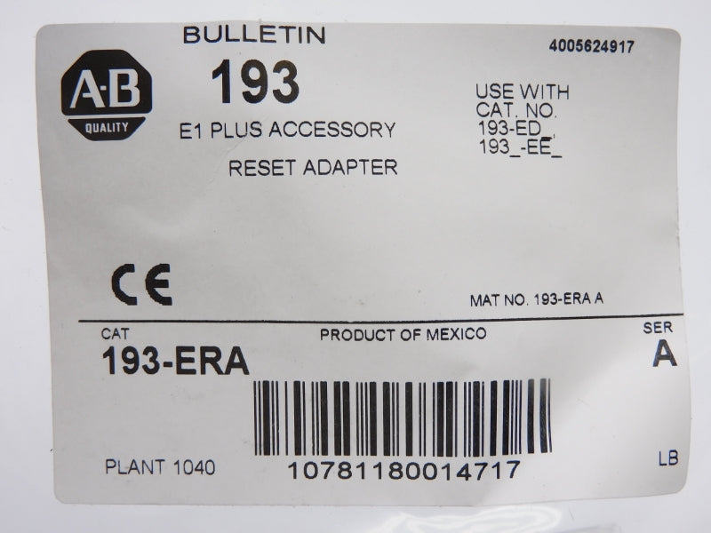 ALLEN BRADLEY 193-ERA SER. A NSMP