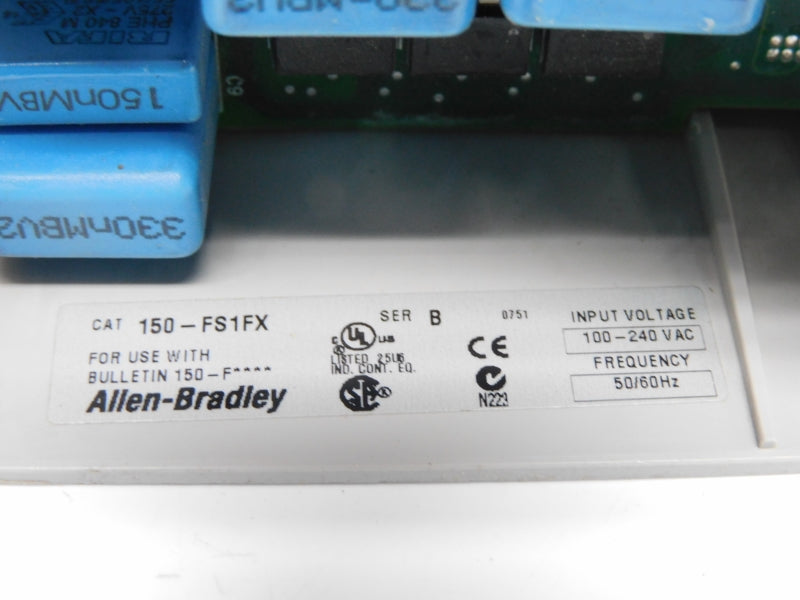 ALLEN BRADLEY 41391-454-01-S1FX 150-FS1FX SER. B F/W 6.003 100-240VAC UNMP