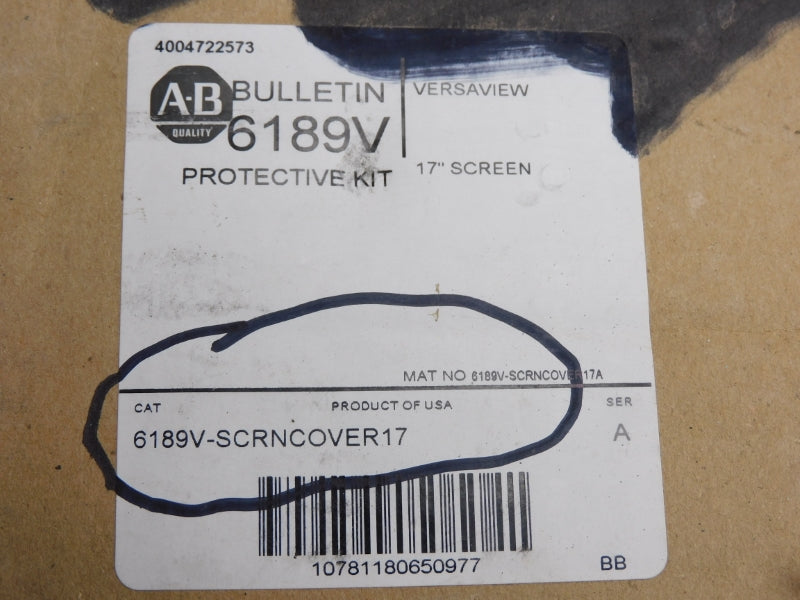 ALLEN BRADLEY 6189V-SCRNCOVER17 SER. A 17" (PKG OF 9) (BR/WH) NSMP