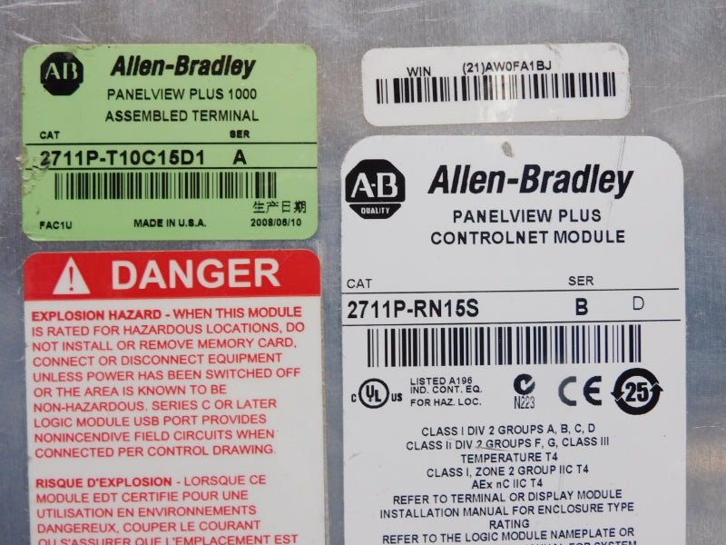 ALLEN BRADLEY 2711P-RN15S SER. B UNMP