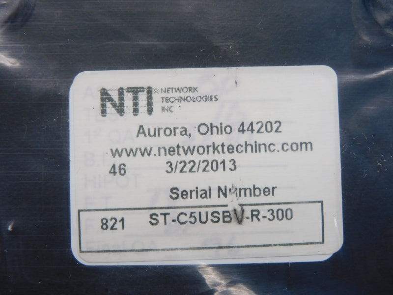 NTI ST-C5USBV-R-300 9VDC 1.0A NSMP