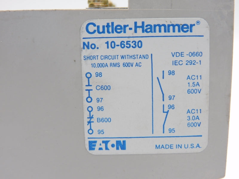 CUTLER HAMMER 10-6530 600V 3.0A NSNP