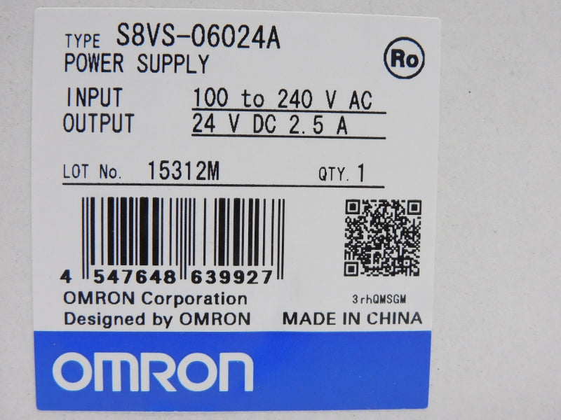 OMRON S8VS-06024A 100-240VAC 1.7A NSMP