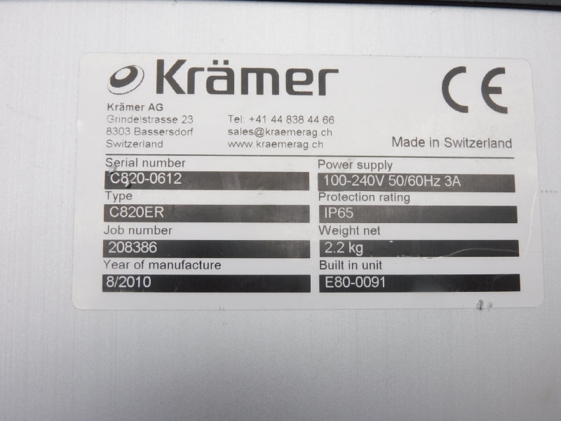 KRAMER C820ER 100-240V 3A NSNP