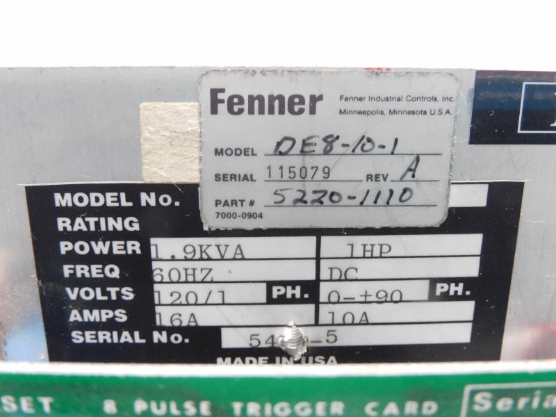 FENNER DE8-10-1 5220-1110 120V 16A UNMP