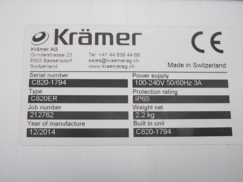 KRAMER C820ER 100-240V 3A NSMP