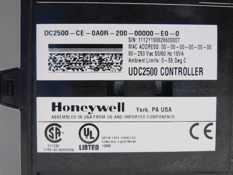 HONEYWELL DC2500-CE-0A0R-200-00000-E0-0 90-250VAC NSNP