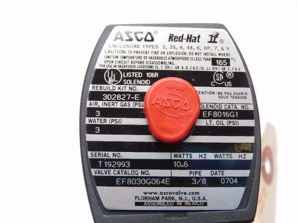 ASCO EF8030G064E 24VDC 3PSI 3/8" NSMP