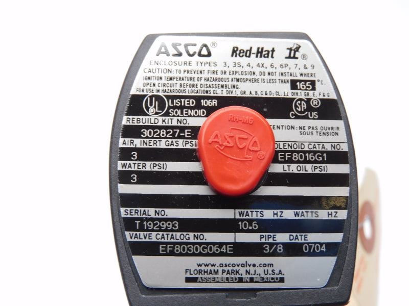 ASCO EF8030G064E 24VDC 3PSI 3/8" NSMP
