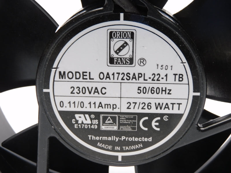 ORION FANS OA172SAPL-22-1TB 230VAC 0.11/0.11A NSNP