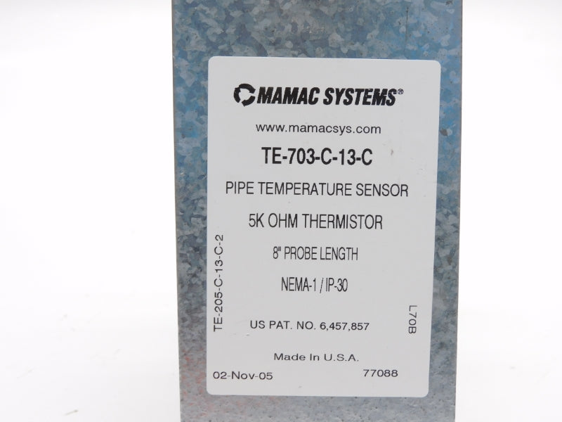 MAMAC SYSTEMS TE-703-C-13-C 8" NSNP