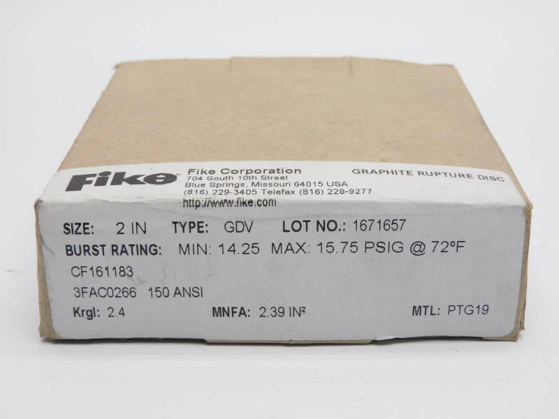 FIKE GDV 2" 15.75PSI NSMP